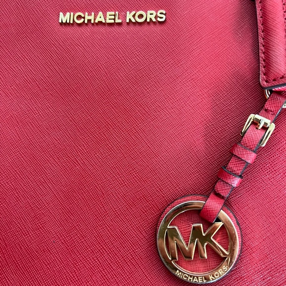 Michael Kors Jet Set East West Top Zip Tote RED - Picture 7 of 11